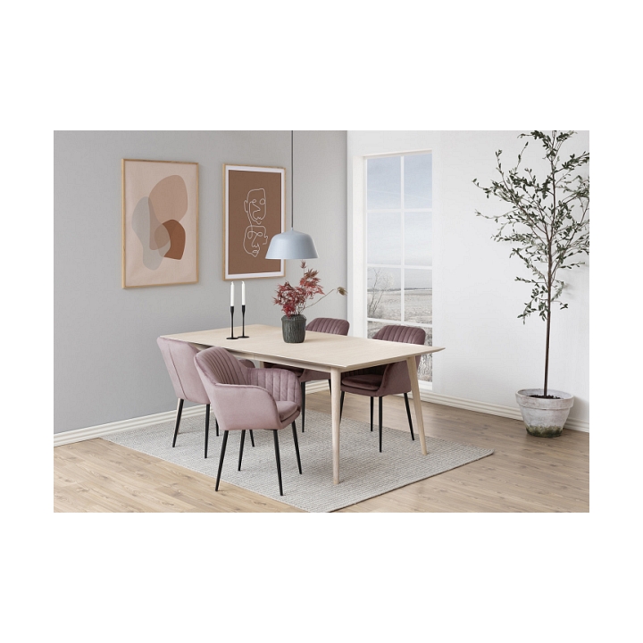 Krzesło Emilia Velvet dusty rose/black - ACTONA