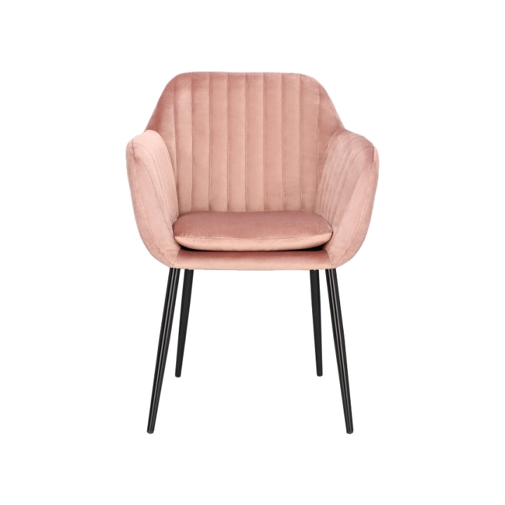 Krzesło Emilia Velvet dusty rose/black - ACTONA