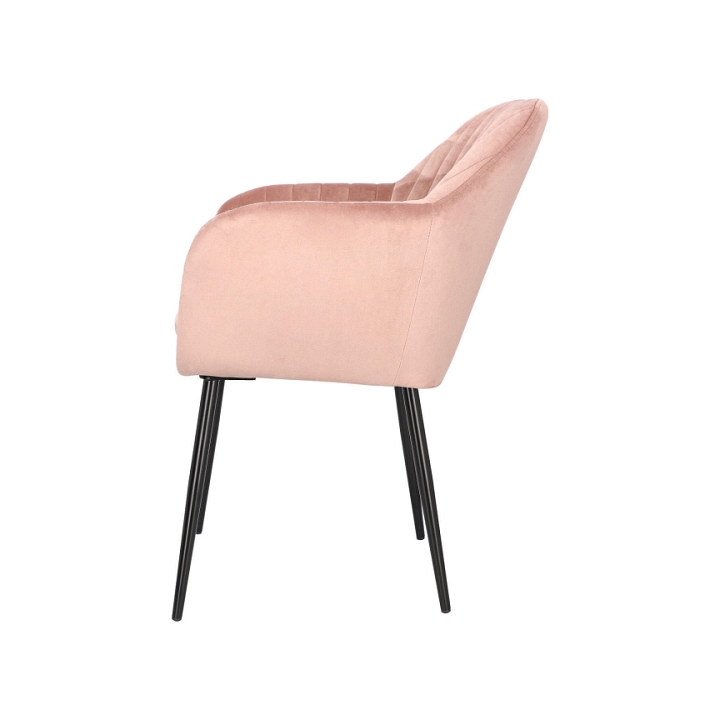 Krzesło Emilia Velvet dusty rose/black - ACTONA