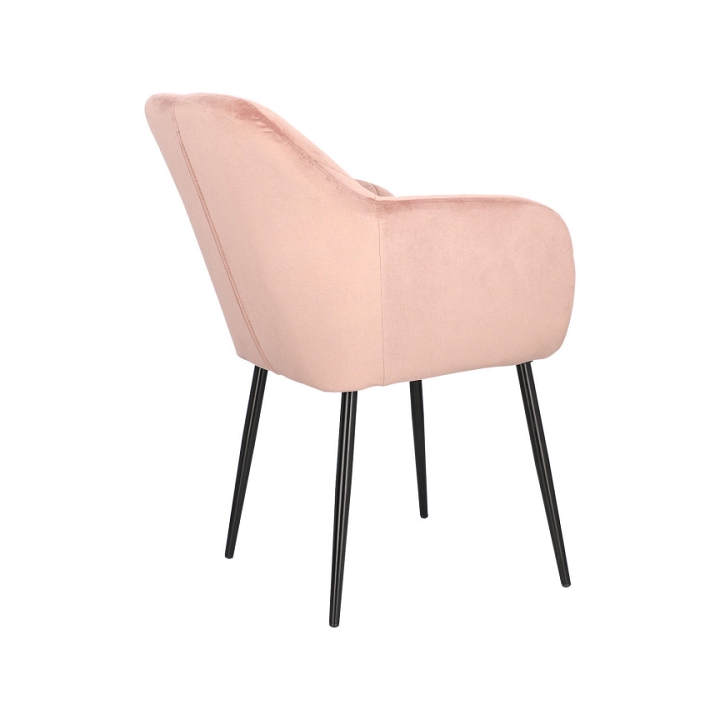 Krzesło Emilia Velvet dusty rose/black - ACTONA