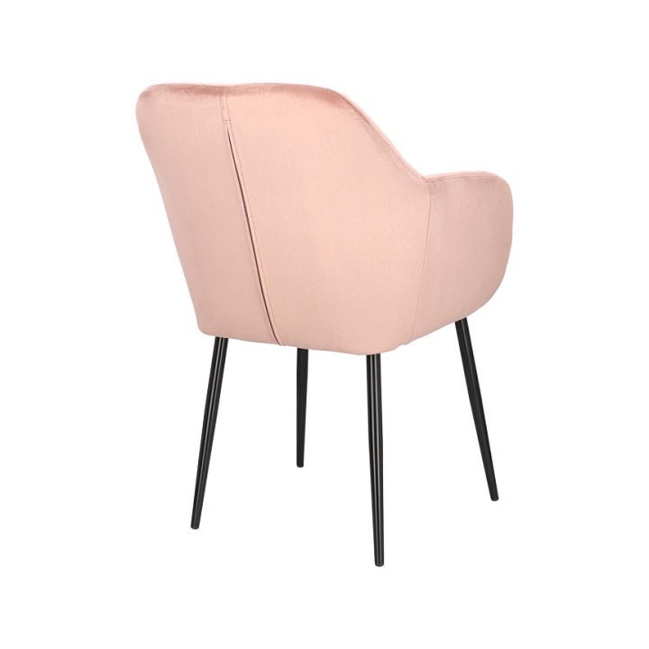Krzesło Emilia Velvet dusty rose/black - ACTONA
