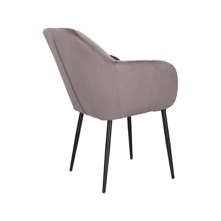 Krzesło Emilia Velvet dark grey/black - ACTONA
