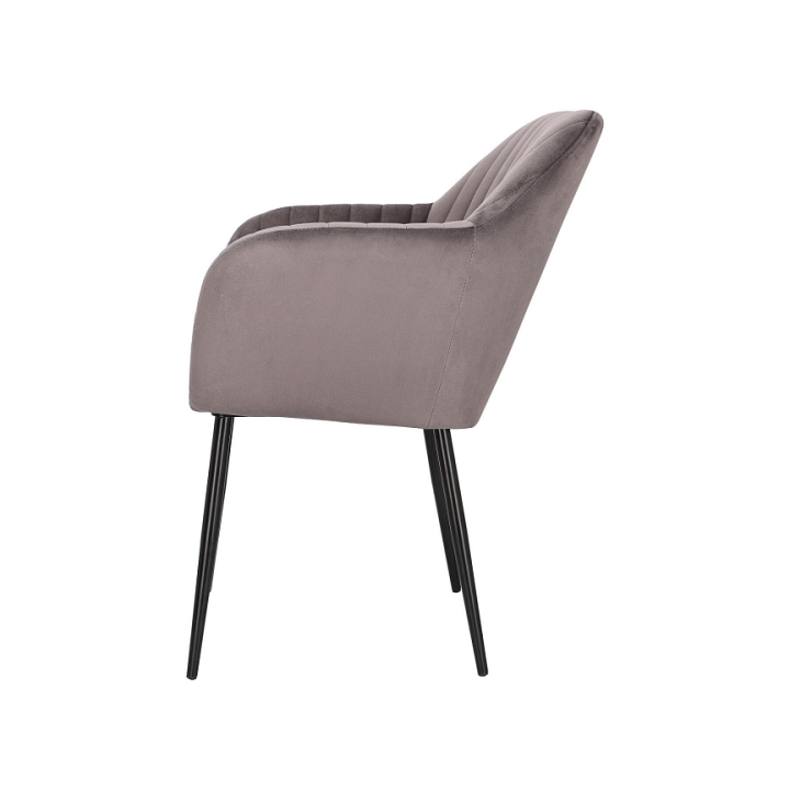 Krzesło Emilia Velvet dark grey/black - ACTONA