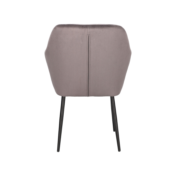 Krzesło Emilia Velvet dark grey/black - ACTONA
