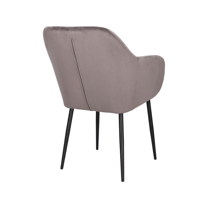 Krzesło Emilia Velvet dark grey/black - ACTONA