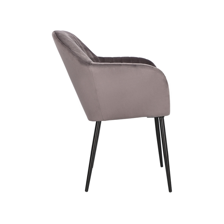 Krzesło Emilia Velvet dark grey/black - ACTONA