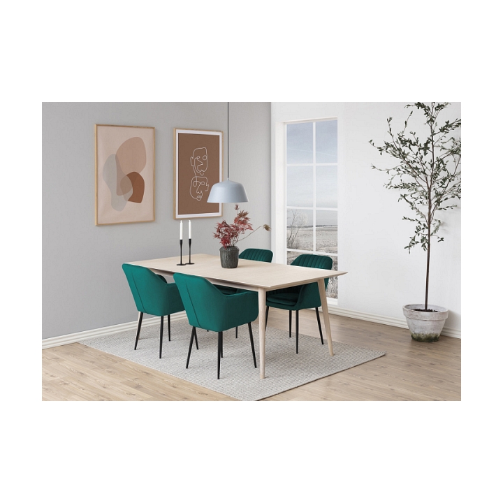 Krzesło Emilia Velvet bottle green/black - ACTONA