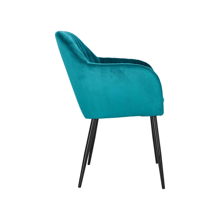 Krzesło Emilia Velvet bottle green/black - ACTONA