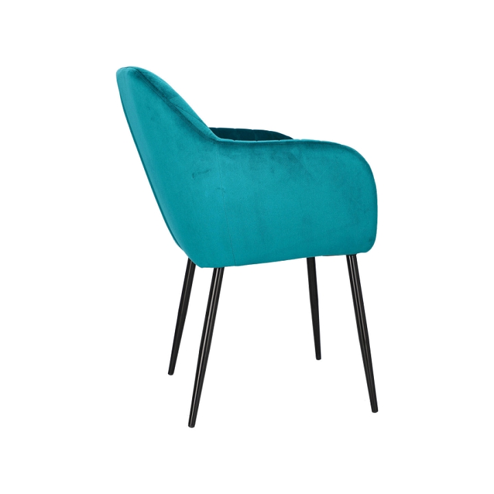 Krzesło Emilia Velvet bottle green/black - ACTONA