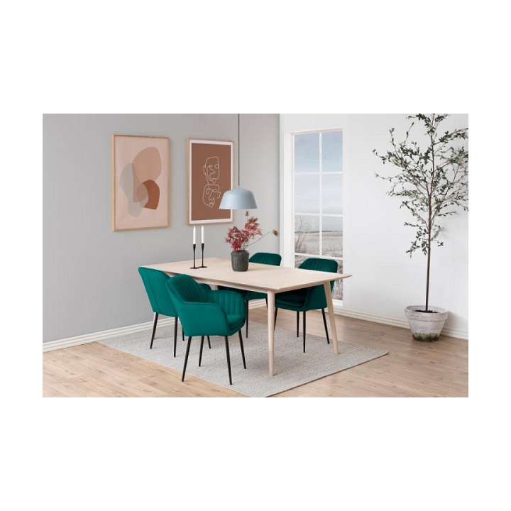 Krzesło Emilia Velvet bottle green/black - ACTONA