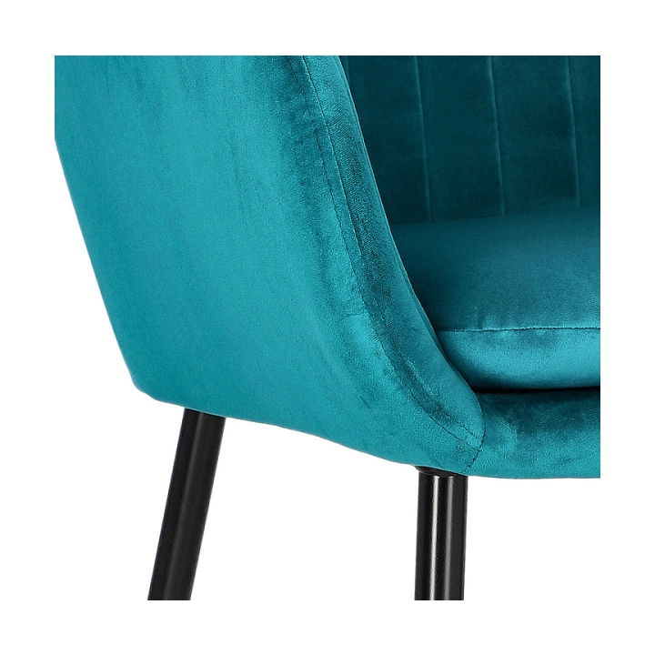 Krzesło Emilia Velvet bottle green/black - ACTONA