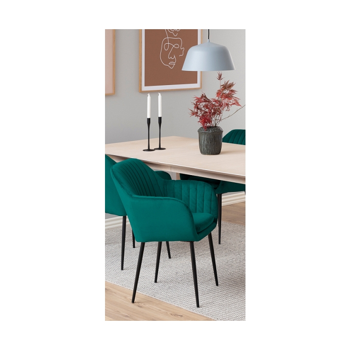 Krzesło Emilia Velvet bottle green/black - ACTONA