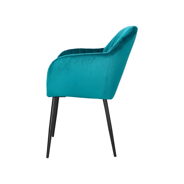 Krzesło Emilia Velvet bottle green/black - ACTONA