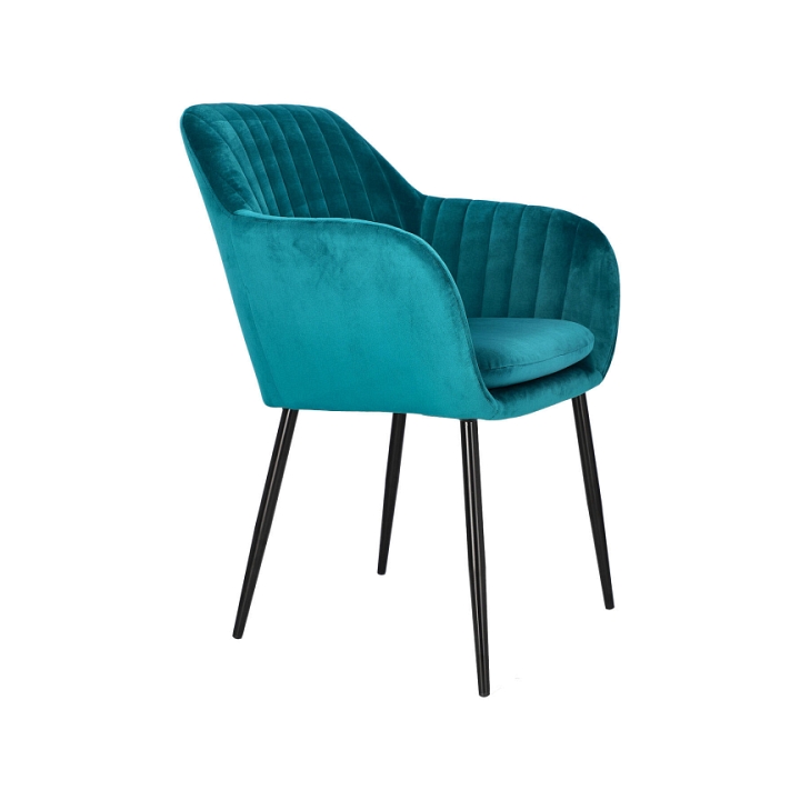 Krzesło Emilia Velvet bottle green/black - ACTONA
