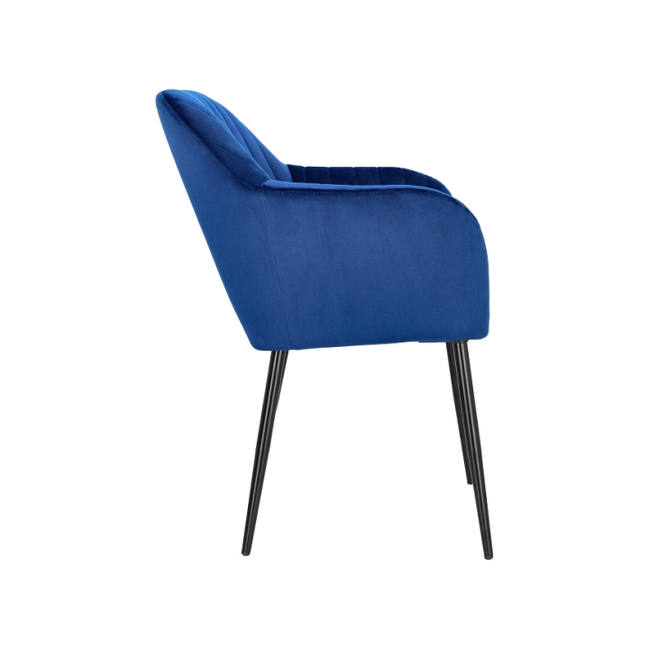 Krzesło Emilia Velvet deep blue/black - ACTONA