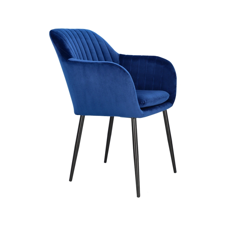 Krzesło Emilia Velvet deep blue/black - ACTONA