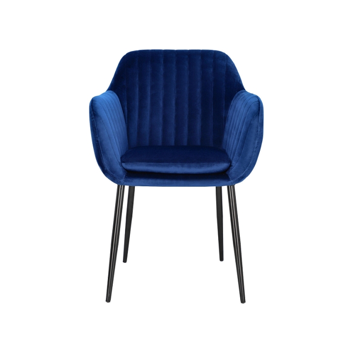 Krzesło Emilia Velvet deep blue/black - ACTONA