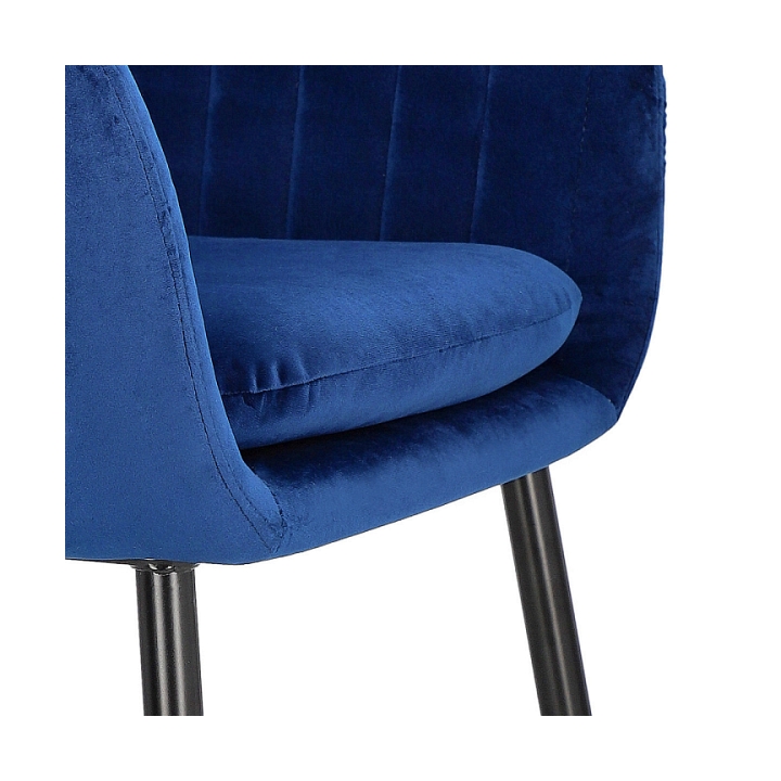 Krzesło Emilia Velvet deep blue/black - ACTONA