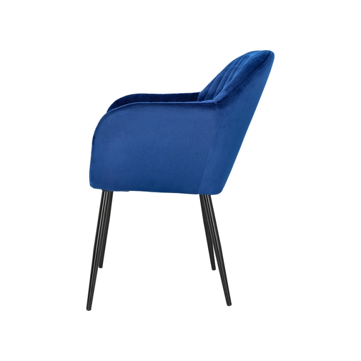 Krzesło Emilia Velvet deep blue/black - ACTONA