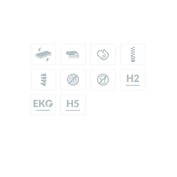 Materac ekologiczny HR i Visco Fobos  80 x 200 - Frankhauer