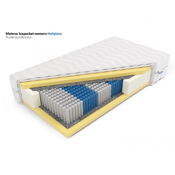 Materac luxpocket memory Hefajstos 90 x 200 - Frankhauer