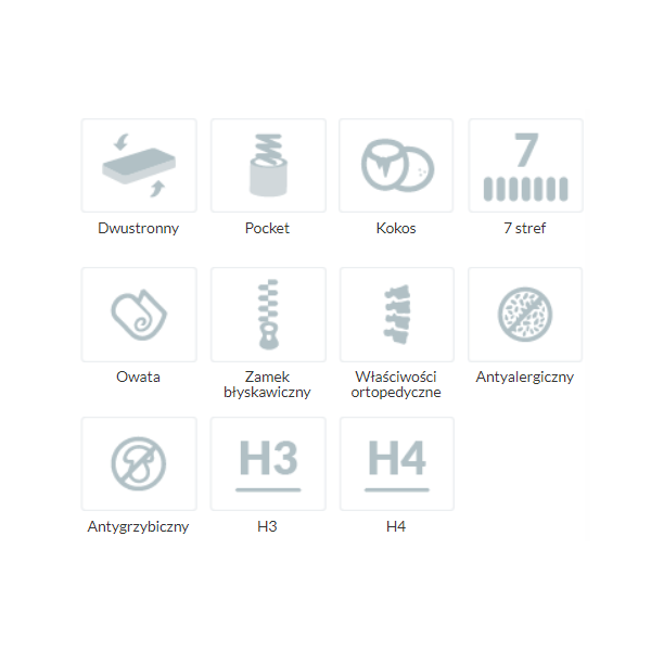 Pocket z kokosem obustronnym Atlas 90 x 180* - Frankhauer