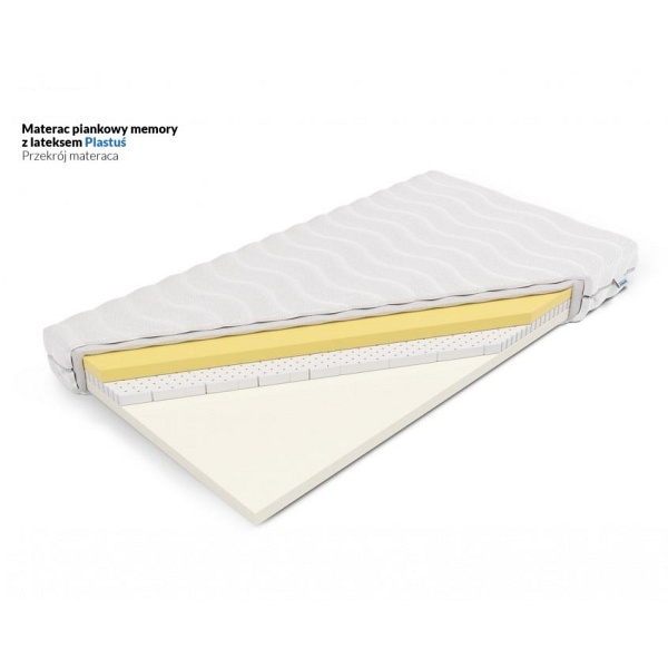 Materac piankowy memory z lateksem Plastuś 120 x 200 - Frankhauer