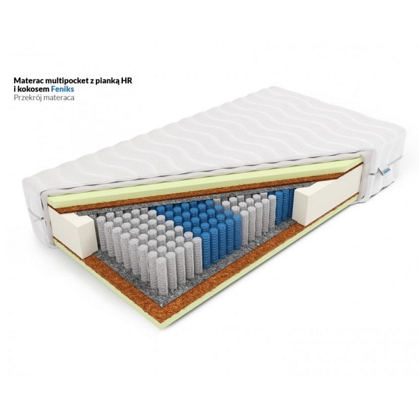 Multipocket z pianką HR i kokosem Feniks 200 x 200 - Frankhauer