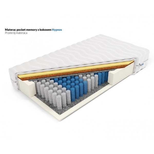 Materac pocket memory z kokosem Hynos 90 x 180* - Frankhauer