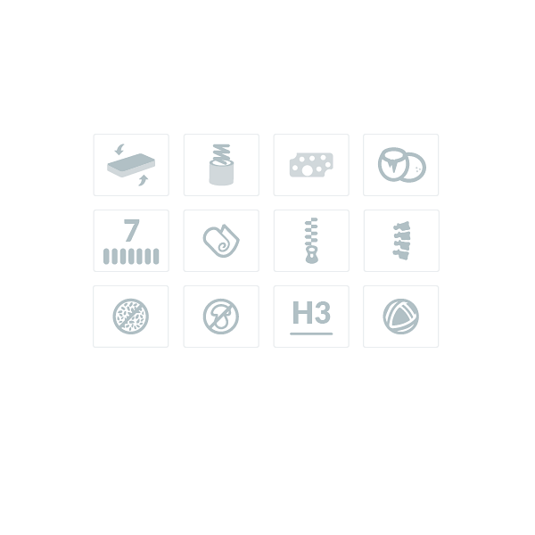 Materac pocket z kokosem i owczą wełną Hebe 90 x 180* - Frankhauer