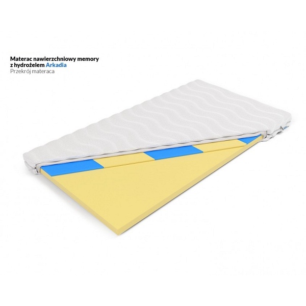 Materac nawierzchniowy memory z hydrożelem Arkadia  160 x 200 - Frankhauer
