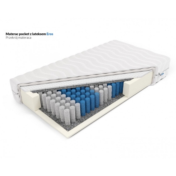 Materac pocket z lateksem Eros 90 x 180* - Frankhauer
