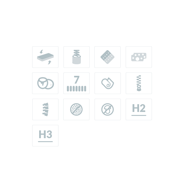 Materac pocket z podwójnym kokosem i lateksem Porto Alegre 160 x 200 - Frankhauer