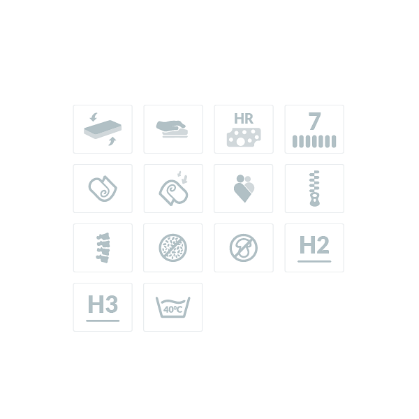 Materac wysokoelastyczny HR z memory Tumnus 120 x 200 - Frankhauer