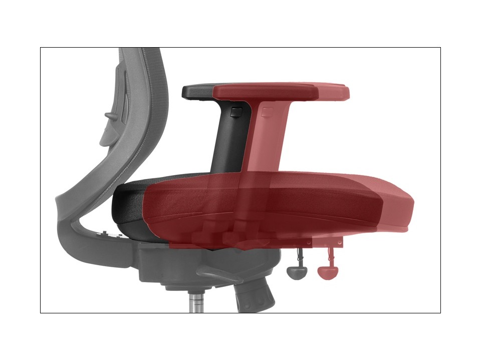Krzesło obrotowe biurowe z podstawą aluminiową i wysuwem siedziska model GN-310/SZARY fotel biurowy obrotowy - Stema