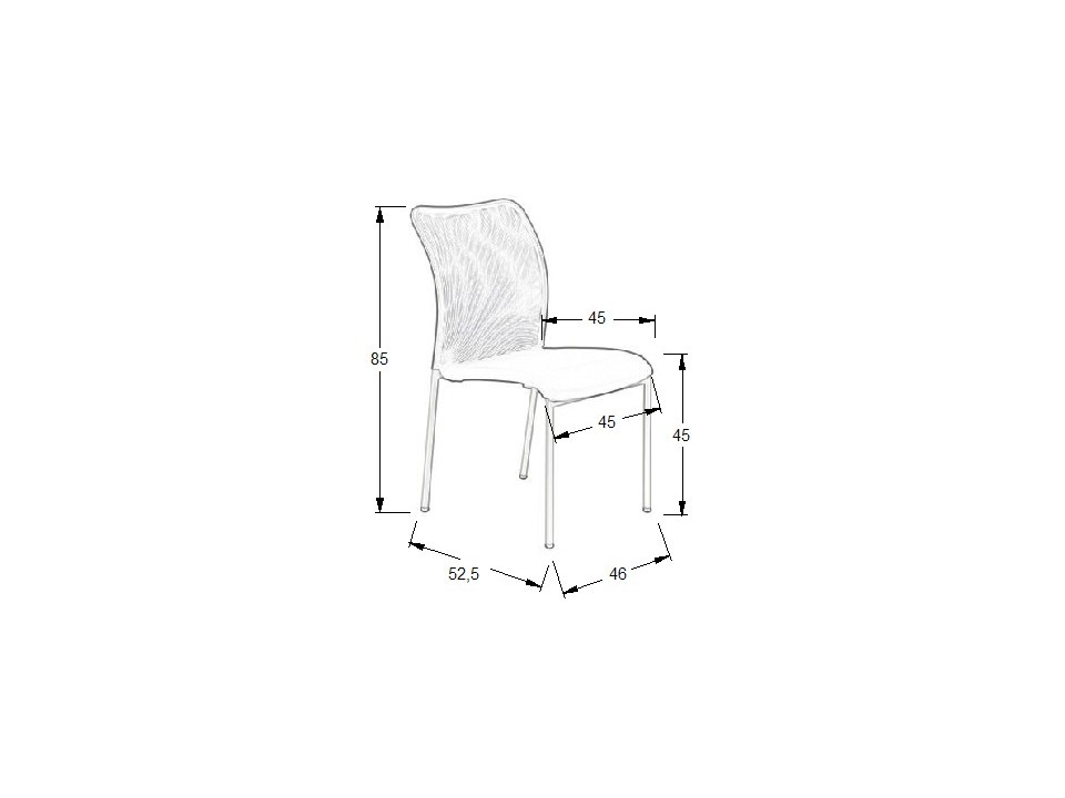 Krzesło konferencyjne HN-7502ch / czarny / stelaż chromowany - Stema