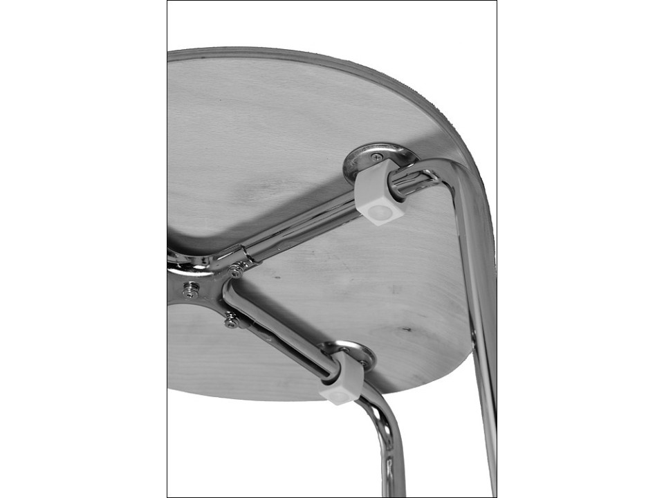 Krzesło ze sklejki, stelaż chromowany. Model TDC-122. - Stema