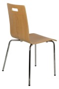 Krzesło ze sklejki, stelaż chromowany. Model TDC-132. - Stema