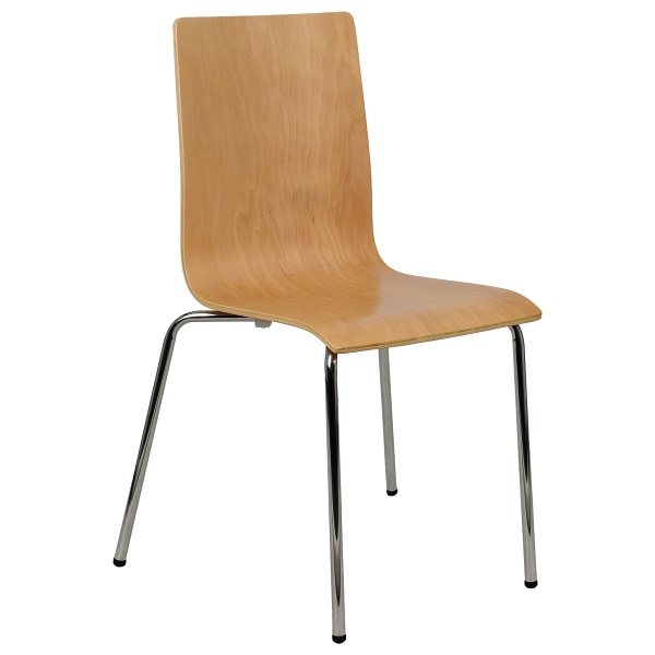 Krzesło ze sklejki, stelaż chromowany. Model TDC-132 - Stema