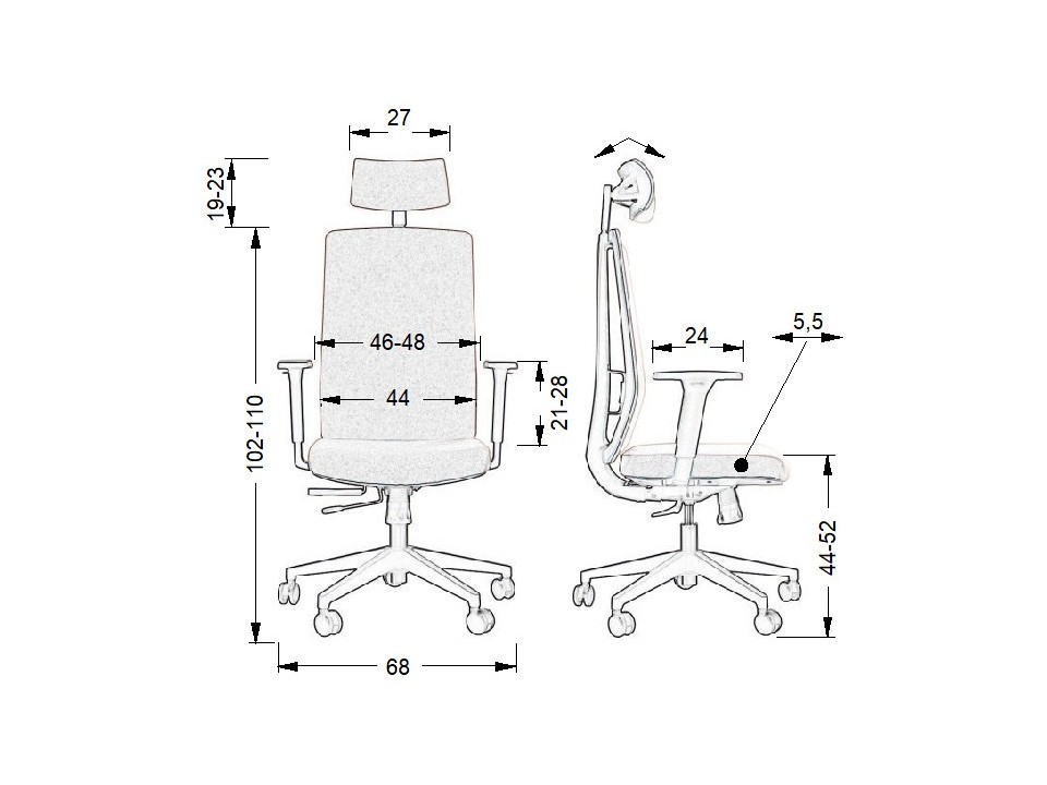 Fotel biurowy gabinetowy ZN-807-B-26 - Stema