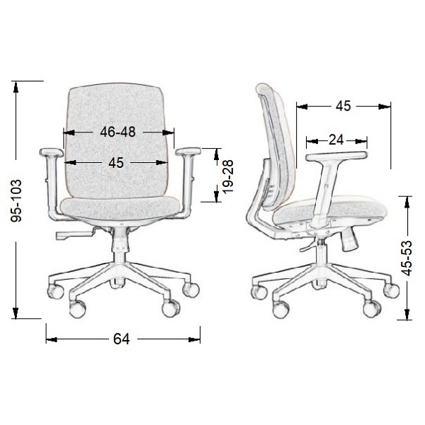 Krzesło biurowe obrotowe ZN-605-B-26 - Stema
