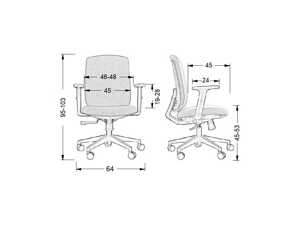 Krzesło biurowe obrotowe ZN-605-B-30 - Stema