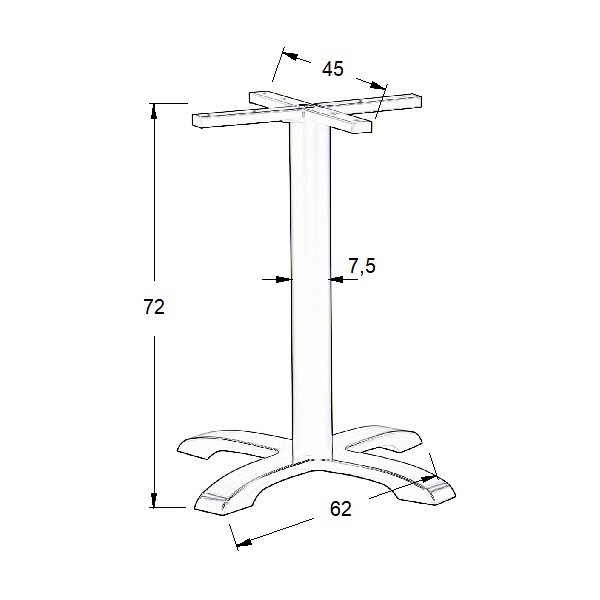 Podstawa stolika żeliwna SH-5009-2/B Stema