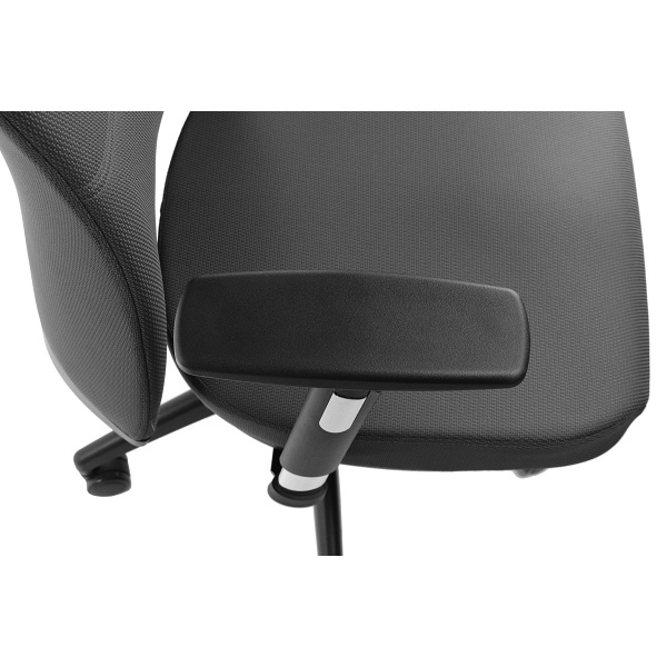 Fotel obrotowy Kenton czarny wysuwem siedziska Stema