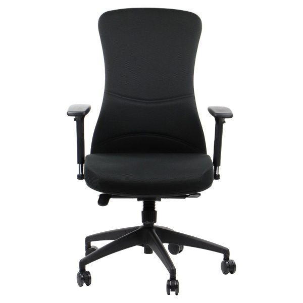 Fotel obrotowy Kenton czarny wysuwem siedziska Stema