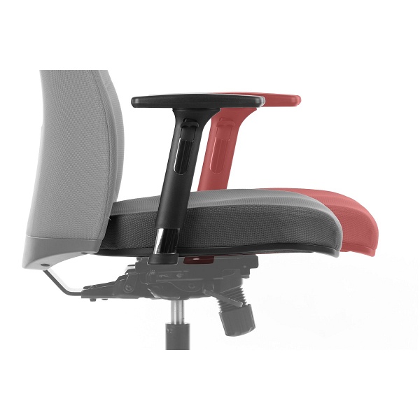 Fotel obrotowy Kenton czarny wysuwem siedziska Stema