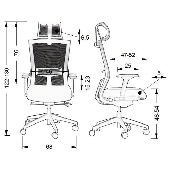 Fotel Hope czarny, mechanizm samoważący - Stema