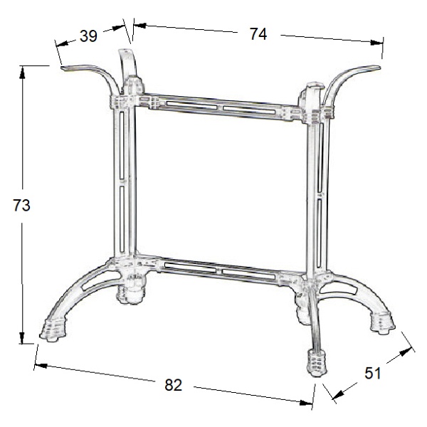 Podstawa stolika żeliwna SH-5027/B Stema