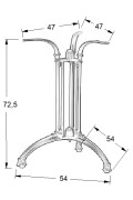 Podstawa stolika żeliwna SH-5029-L/B Stema