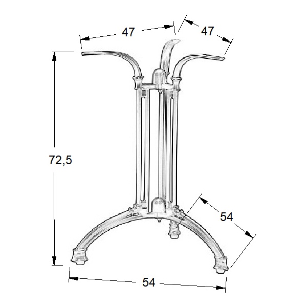 Podstawa stolika żeliwna SH-5029-L/B Stema